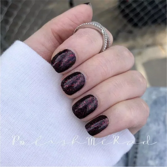 *Retired* Color Street: Russian Around | Crimson Sparkle Fall Autumn Glitter - Picture 7 of 12